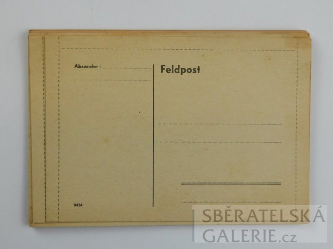 Německá FELDPOST - soubor originálních vojenských poštovních karet / lístků PLD Post