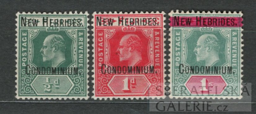 ANGLICKÉ KOLONIE - EDWARD VII. - NEW HEBRIDES - SG. 1 - 3 *
