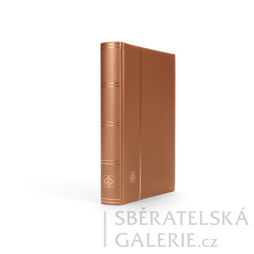 Zásobník na známky Comfort, formát DIN A4, 64 černých stránek, polstrované desky – edice Metallic - Barva: bronzová