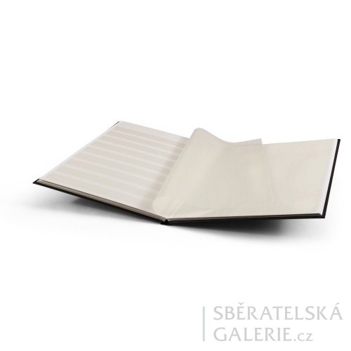 BASIC album na známky, A4 formát, 16/32 bílých stran - Barva: černá, Formát: A4, Počet stran: 32