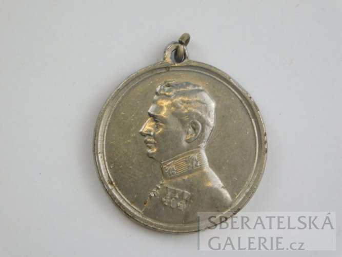 Stříbrná R-U medaile - císař KAREL