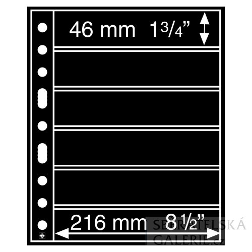 Plastové obaly Grande, balení po 5 kusech - Barva: Čiré, Typ kapes: 216 x 98 mm