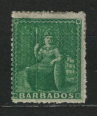 ANGLICKÉ KOLONIE - QUEEN VICTORIA - BARBADOS - SG. 43 *