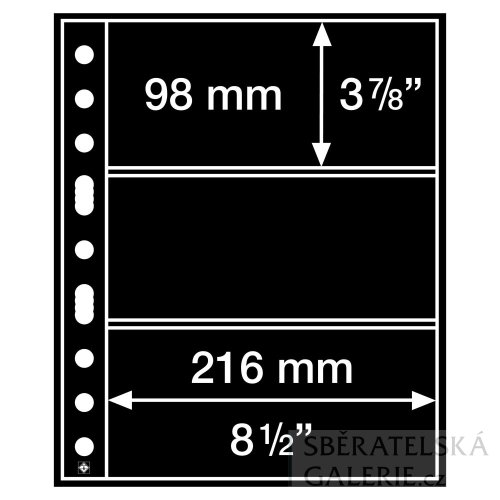 Plastové obaly Grande, balení po 5 kusech - Barva: Čiré, Typ kapes: 216 x 98 mm