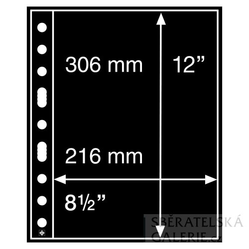 Plastové obaly Grande, balení po 5 kusech - Barva: Černé, Typ kapes: 216 x 306 mm