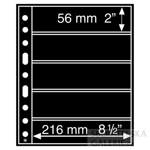 Plastové obaly Grande, balení po 5 kusech - Barva: Čiré, Typ kapes: 216 x 98 mm