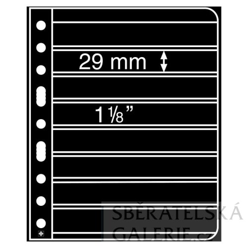 Plastové obaly Vario, balení po 5 kusech - Barva: Černé, Typ kapes:  195 x 29 mm
