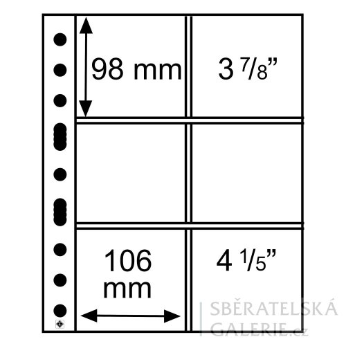 Plastové obaly Grande, balení po 5 kusech - Barva: Čiré, Typ kapes: 216 x 98 mm