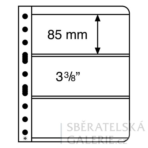 Plastové obaly Vario, balení po 5 kusech - Barva: Čiré, Typ kapes: 195 x 84 mm
