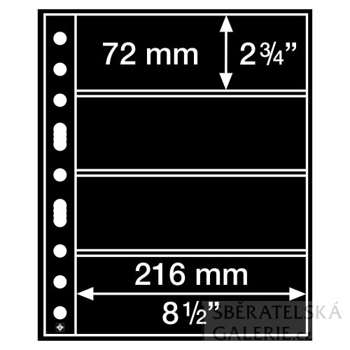 Plastové obaly Grande, balení po 5 kusech - Barva: Čiré, Typ kapes: 216 x 98 mm