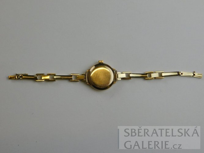 Dámské náramkové hodinky - puncované zlaté - zn. LONGINES - váha 21,1 g