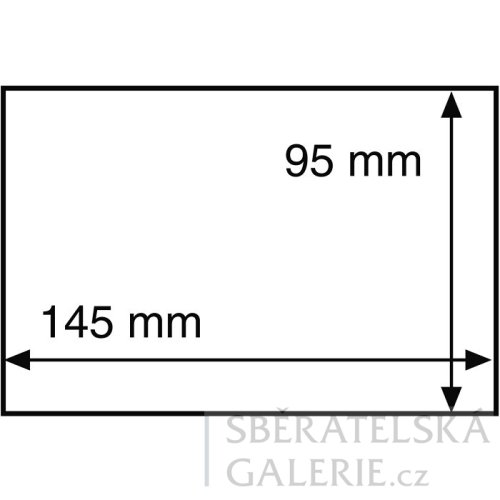 Ochranné obaly na známky a pohlednice - Velikost: 145 x 95 mm