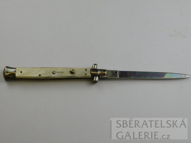 Dlouhý Italský vystřelovací nůž / dýka - plně funkční - dálka 33 cm !!!