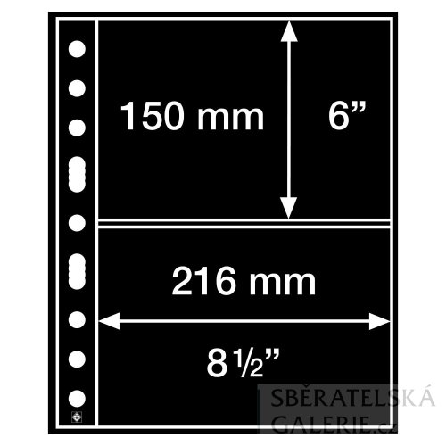 Plastové obaly Grande, balení po 5 kusech - Barva: Čiré, Typ kapes: 216 x 98 mm
