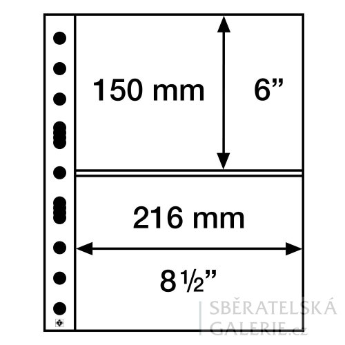 Plastové obaly Grande, balení po 5 kusech - Barva: Čiré, Typ kapes: 216 x 150 mm
