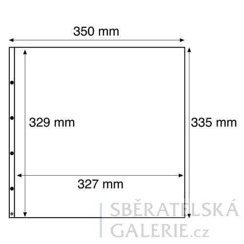 Plastové listy MAXIMUM - Barva: Čiré, Typ kapes: 327 x 329 mm (otevřené nahoře)