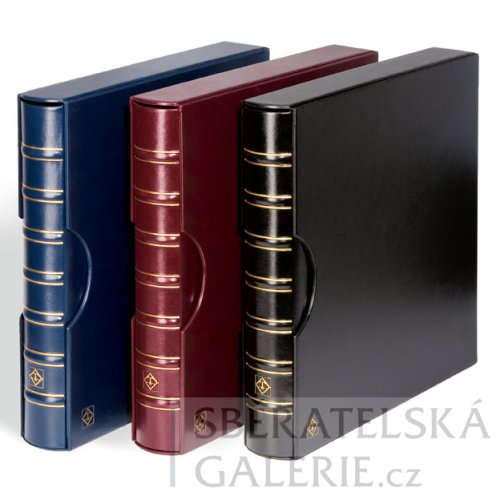 Maxi kroužkový pořadač v klasickém designu, včetně ochranného boxu - Barva: černá