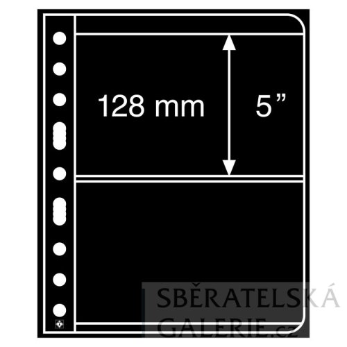 Plastové obaly Vario, balení po 5 kusech - Barva: Černé, Typ kapes: 195 x 84 mm