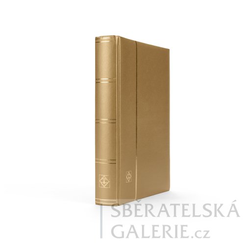 Zásobník na známky Comfort, formát DIN A4, 64 černých stránek, polstrované desky – edice Metallic - Barva: bronzová