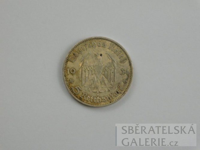 Mince - Německá říše - 5 MARK - 1934, stříbro