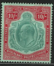 ANGLICKÉ KOLONIE - EDWARD VII. - NYASALAND - SG. 80 *