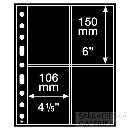 Plastové obaly Grande, balení po 5 kusech - Barva: Čiré, Typ kapes: 216 x 98 mm