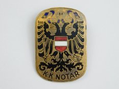 R-U Raritní služební odznak Rakouského K. u K. notáře - číslovaný !!!