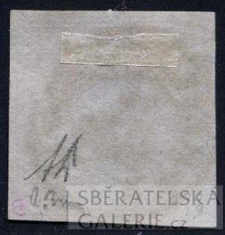 WURTTEMBERG / 1851 Mi. 5, znak 18Kr šedofialová, bezvadný kus s raz. HEILBRONN