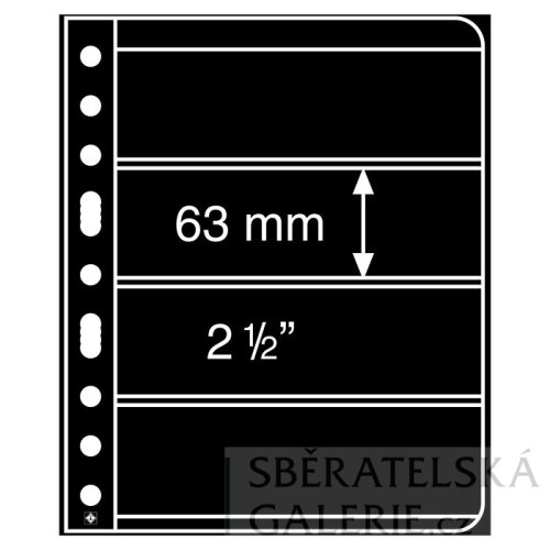 Plastové obaly Vario, balení po 5 kusech - Barva: Černé, Typ kapes: 195 x 84 mm