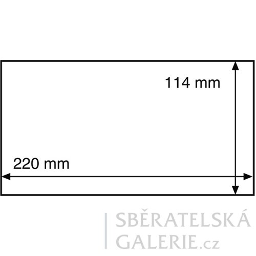 Ochranné obaly na známky a pohlednice - Velikost: 220 x 114 mm