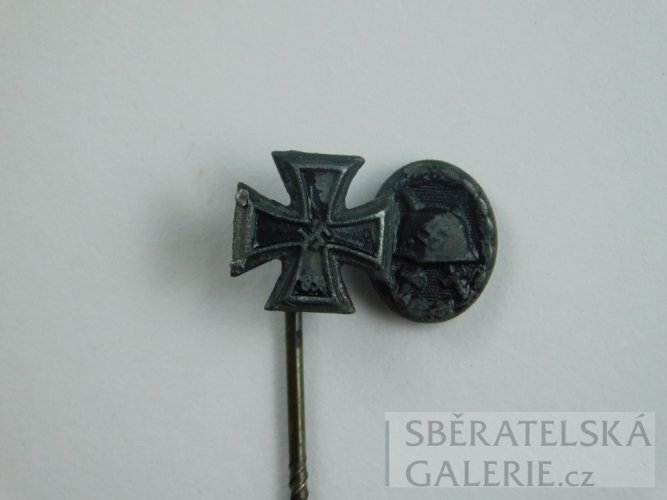 Miniatura odznaku za zranění a železného kříže EK2