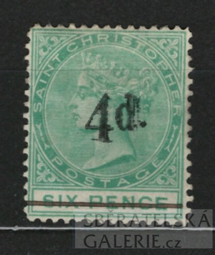 ANGLICKÉ KOLONIE - QUEEN VICTORIA - St. CHRISTOPHER - SG. 25 *